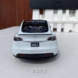 TESLA 118 Scale Model Y White Diecast Car Official Dealer Edition New Boxed