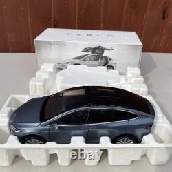 Tesla Model x P100D Metallic Grey 1/18 Scale Diecast Model Dealer Edition New