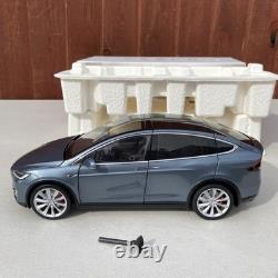 Tesla Model x P100D Metallic Grey 1/18 Scale Diecast Model Dealer Edition New