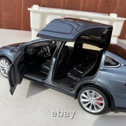 Tesla Model x P100D Metallic Grey 1/18 Scale Diecast Model Dealer Edition New