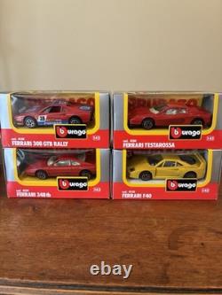 Trade Box of 24 Burago 1/43 Scale Model Cars In Original Boxes See Photos
