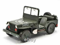 USA Army 1940 c Jeep 112 Car Scale Model World War II Sculpture Statue Hot Cast
