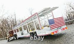 USA livery 6car trailer transporter 118 scale for Peterbilt 359 Road Kings
