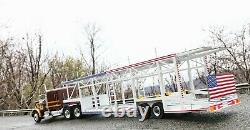 USA livery 6car trailer transporter 118 scale for Peterbilt 359 Road Kings