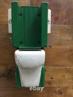 Vintage Tru Scale Green + White Service Truck, Pressed Steel Toy